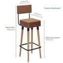 Ver imagem 5 de Kit 2 Banquetas para Bancada Estofada Bariloche Café