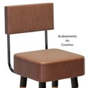 Ver imagem 4 de Kit 2 Banquetas para Bancada Estofada Bariloche Café