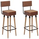 Ver imagem 1 de Kit 2 Banquetas para Bancada Estofada Bariloche Café