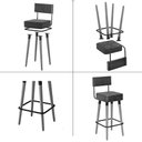 Ver imagem 3 de Kit 2 Banquetas para Bancada Estofada Bariloche Café