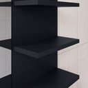 Ver imagem 3 de Espelheira Suspensa Prateleiras Organizadoras Espelho e Kit Banheiro 4 Peças Lavabo - Preto