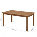 Ver imagem 6 de Conjunto Mesa 6 Lugares com Cadeiras Dobráveis de Madeira Maciça para Jardim e Varanda Marr