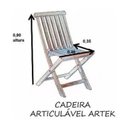 Ver imagem 3 de Conjunto Mesa Retangular e 6 Cadeiras Dobráveis Madeira Maciça Marrom