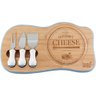 Jogo para Queijo Madeira Azul 4 Peças 02 x 39 x 22 cm Anetto - 1