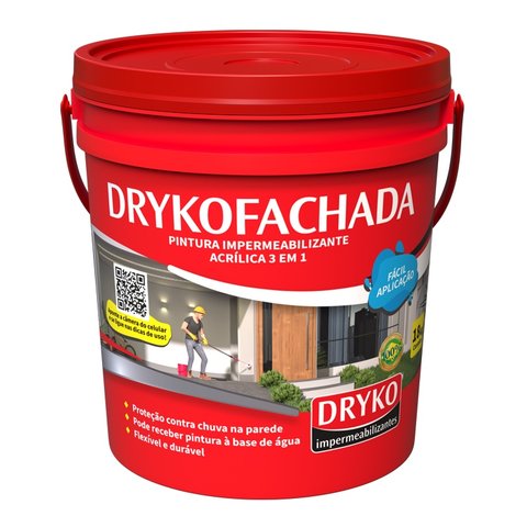 Impermeabilizante Drykofachada / Parede Branco 18kg Dryko