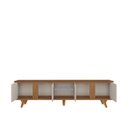 Ver imagem 4 de Rack para TV até 60 Polegadas MDF 217cm Pés em Madeira Maciça Cantos Curvos e Roma