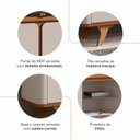 Ver imagem 5 de Rack para TV até 60 Polegadas MDF 217cm Pés em Madeira Maciça Cantos Curvos e Roma
