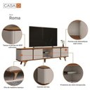 Ver imagem 6 de Rack para TV até 60 Polegadas MDF 217cm Pés em Madeira Maciça Cantos Curvos e Roma