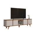Ver imagem 2 de Rack para TV até 60 Polegadas MDF 217cm Pés em Madeira Maciça Cantos Curvos e Roma