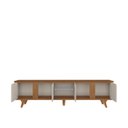 Ver imagem 4 de Rack para TV até 60 Polegadas MDF 217cm Pés em Madeira Maciça Cantos Curvos e Roma