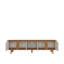 Ver imagem 4 de Rack para TV até 60 Polegadas 217cm Cantos Curvos e Pés Madeira Maciça Roma