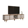 Rack para TV até 60 Polegadas 217cm Cantos Curvos e Pés Madeira Maciça Roma - 2