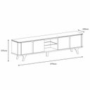 Ver imagem 3 de Rack para TV até 60 Polegadas MDF 217cm Pés em Madeira Maciça Cantos Curvos e Roma