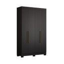 Ver imagem 2 de Guarda-Roupa Solteiro Ripado 4 Portas Dakota Preto/Ac