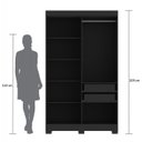 Ver imagem 3 de Guarda-roupa Solteiro Ripado 4 Portas Dakota