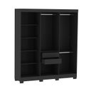 Ver imagem 5 de Guarda-Roupa Casal 6 Portas Ripado Dakota Preto/Ac