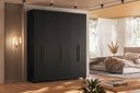 Ver imagem 1 de Guarda-Roupa Casal 6 Portas Ripado Dakota Preto/Ac