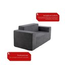 Ver imagem 6 de Sofá Sync 2 Lugares 176cm Titânio Boucle Kappesberg Espuma D28 Embalagem a Vácuo