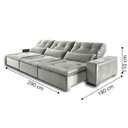 Ver imagem 3 de Sofá Retrátil e Reclinável 3 Lugares Búzios Espresso Móveis