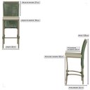 Ver imagem 2 de 2 Banqueta em Alumínio Roma Fendi Corda Náutica Tecido 7