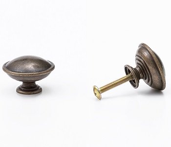 Puxador Redondo Em Latão Metal Para Móveis,porta,gaveta 12un: Ouro velho