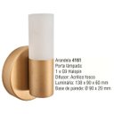 Ver imagem 5 de Arandela Pipe Special G9 Cor Dourado Mate