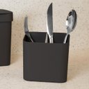 Ver imagem 6 de Kit Pia Cozinha Escorredor de Louça e Talheres Lixeira 2,5l Preto