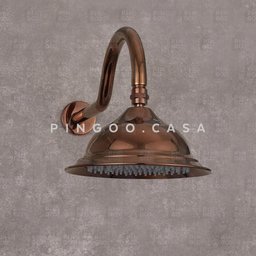 Ducha Chuveiro Redondo Retro Inox 20cm Coari Pingoo.casa - Dourado Rose - 2