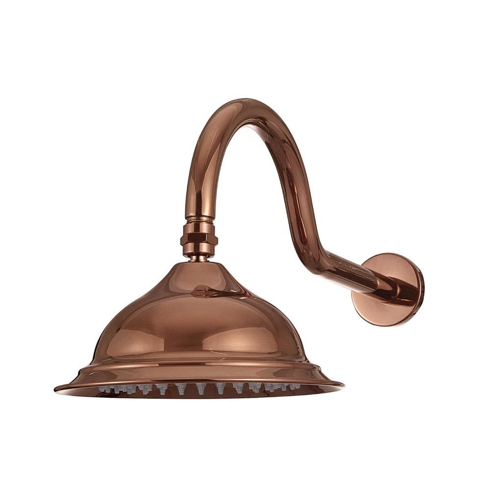 Ducha Chuveiro Redondo Retro Inox 20cm Coari Pingoo.casa - Dourado Rose