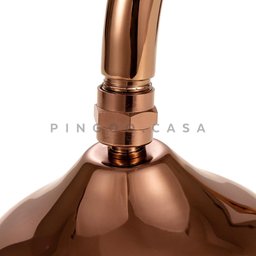 Ducha Chuveiro Redondo Retro Inox 20cm Coari Pingoo.casa - Dourado Rose - 3