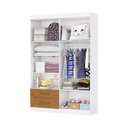 Ver imagem 4 de Guarda-Roupa 4 Portas 2 Gavetas Infantil Perola Marrom/Branco/Cinamomo