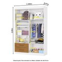 Ver imagem 3 de Guarda-Roupa 4 Portas 2 Gavetas Infantil Perola Marrom/Branco/Cinamomo