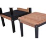 Conjunto para Jardim com 1 Sofá 2 Poltronas 1 Mesa de Centro Madeira Maciça Cairo Black - 8