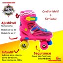 Ver imagem 4 de Patins Infantil Roller Quad 4 Rodas Rosa 30-33 Unitoys