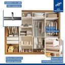 Ver imagem 4 de Guarda Roupa Casal Premium Firenze 279,3cm com Espelho 2 Portas Ripadas 2 Portas com Espelho 4 Gavetas Espresso Móveis