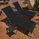 Ver imagem 2 de Kit 2 Espreguiçadeiras Piscina Reclinável Alumínio Fibra Sintética Tainá com Mesa de Centro