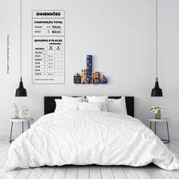 Casas e prédios - Quadro ou placa decorativa com 8 peças É DeCoração Quadros e placas decorativas 6m - 2