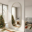 Ver imagem 7 de Espelho Decorativo Grande Oval com Moldura Metal Corpo Inteiro 170 X 70 Cm Industrial