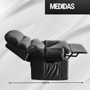 Ver imagem 5 de Poltrona do Papai Sala Decoração Descanso Reclinável Corino Conforto Suede Veludo Preto