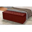 Ver imagem 3 de Baú Calçadeira Guarda Volumes Recamier King Size Quarto Estofado 195cm:suede Bordô