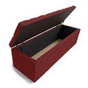 Ver imagem 2 de Baú Calçadeira Guarda Volumes Recamier King Size Quarto Estofado 195cm:suede Bordô