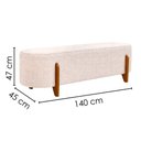 Ver imagem 3 de Puff Recamier Organico Imperial 140 cm Boucle Rose Impo
