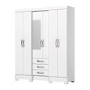 Ver imagem 1 de Guarda Roupa 6 Portas 3 Gavetas Branco - Briz