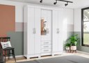 Ver imagem 3 de Guarda Roupa 6 Portas 3 Gavetas Branco - Briz