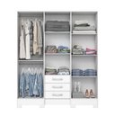 Ver imagem 2 de Guarda Roupa 6 Portas 3 Gavetas Branco - Briz