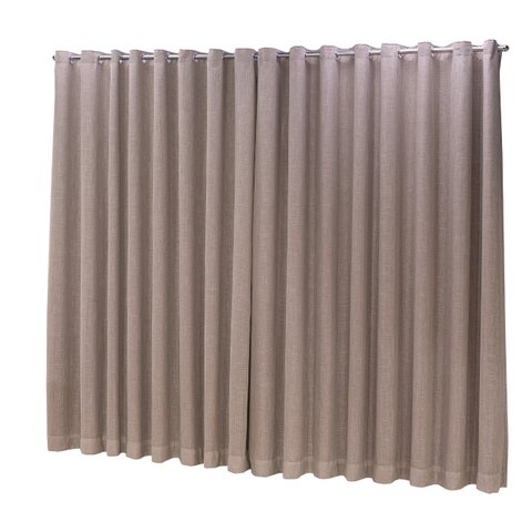 Cortina Blackout 100% com linho 8,00x2,50 Para TRILHO SUÍÇO:Avelã