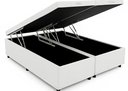 Ver imagem 1 de Cama Box Baú Casal Bipartido 69 Diversas Cores (138x188x42) - Corino Branco