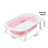 Banheira Pimpolho Para Banho Bebê Menina Feminina Dobrável Com Válvula Saída De Água Retrátil Rosa - 8