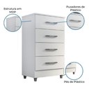 Ver imagem 4 de Cômoda Flávia 4 Gavetas Branco Branco