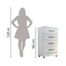 Cômoda Flávia 4 Gavetas Branco Branco - 3